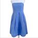 J. Crew Dresses | J. Crew Lorelei Seersucker Strapless Dress In Periwinkle Sz 2 | Color: Blue | Size: 2