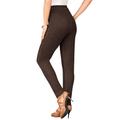 Plus Size Women's Skinny-Leg Comfort Stretch Jean by Denim 24/7 in Chocolate (Size 22 WP) Elastic Waist Jegging