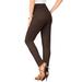 Plus Size Women's Skinny-Leg Comfort Stretch Jean by Denim 24/7 in Chocolate (Size 44 T) Elastic Waist Jegging