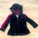Adidas Jackets & Coats | Adidas Girls Velvet Hoodie Jacket | Color: Black/Pink | Size: 18-24mb