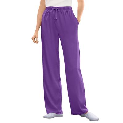 Plus Size Women's Sport Knit Straight Leg Pant by Woman Within in Purple Orchid (Size 4X)