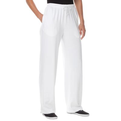 Plus Size Women's Sport Knit Straight Leg Pant by Woman Within in White (Size 1X)