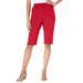 Plus Size Women's Soft Knit Bermuda Short by Roaman's in Vivid Red (Size 6X)
