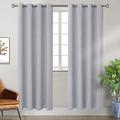 BGment Room Darkening Curtains for Bedroom - Grommet Thermal Insulated Window Treatments Light Blocking Curtains for Living Room, Set of 2 Panels, Each 46 x 84 Inch, Light Grey