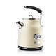 Westinghouse Retro Kettle - 1.7 Liter Electric Kettle - Fast Boil - Water Boiler For Hot Drinks - Quiet Boil & Detachable Filter - 2200W Kettle (Cream)