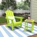 Beachcrest Home™ Shavon Plastic Folding Adirondack Chair w/ Table in Green | 35.25 H x 29.5 W x 32 D in | Wayfair A47805ECACF342969AB05F39C5FBC557