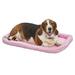 MidWest Homes for Pets Deluxe Fashion Bolster Pet Bed Faux Leather/Polyester in Pink | 2.75 H x 30 W in | Wayfair 40218-PK