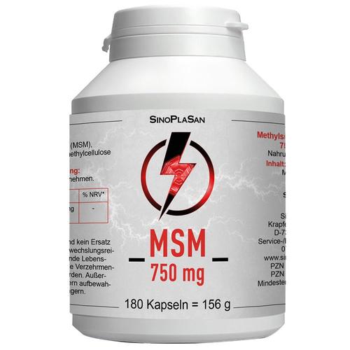 MSM 750 mg Mono 99,9% Kapseln 180 St