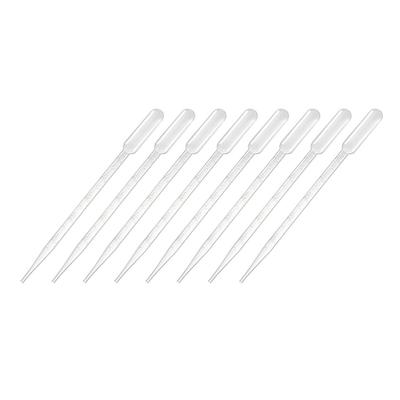 30 Pcs 5ml Disposable Pasteur Pipettes Liquid Drop Droppers Graduated 205mm Long - Clear White