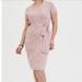 Torrid Dresses | 5x Torrid Muave Short-Sleeve Sweater Dress With Belt - Nwt | Color: Pink | Size: 5x