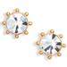 Kate Spade Jewelry | Kate Spade Flying Colors Bezel Stud Earrings Clear | Color: Gold | Size: Os