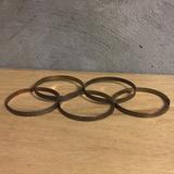 Anthropologie Jewelry | Bronze Textured Bangles (Set Of 5) | Color: Brown | Size: 2.75”