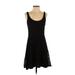 Apt. 9 Casual Dress - A-Line Scoop Neck Sleeveless: Black Print Dresses - Women's Size X-Small