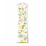 Finny and Zook Birds in Garden Growth Chart Canvas in Blue/Green/Pink | 39 H x 10 W in | Wayfair GC000298