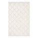 White 24 x 0.39 in Indoor Area Rug - Dakota Fields Geometric Hand Tufted Wool Ivory Area Rug Wool | 24 W x 0.39 D in | Wayfair
