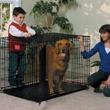 MidWest Homes for Pets Life Stage Single Door Dog Crate in Black | 30.6 H x 37.64 W x 42.09 D in | Wayfair 1642