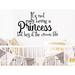 Trinx It's Not Easy Being A Princess But Hey If The Crown Fits | Wall Decal For Vinyl in Black | 14 H x 25 W in | Wayfair