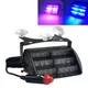 Flash Stroboscopique à 18 LED Rouge/Bleu pour Voiture de Police Trois Couches Lumière de Tableau