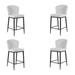 Wave Upholstered Stool (Set of 4) - 35"H (SH 25.5") 17"W x 21"D - 35"H (SH 25.5") 17"W x 21"D