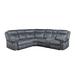 ACME Dollum Sectional Sofa in 2-Tone Gray Velvet