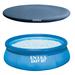 Intex Easy Set Pool, Pump & Filter and Intex Above Ground Rope Tie Pool Cover - 35
