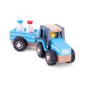 New Classic Toys Holz-Traktor "Milchtransport", 4-Teilig