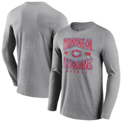 Montreal Canadiens Fanatics Branded Wave Off Langarm-T-Shirt - Sportgrau - Herren Image