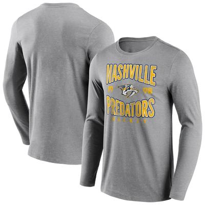 Nashville Predators Fanatics Branded Wave Off Langarm-T-Shirt - Sportgrau - Herren Image