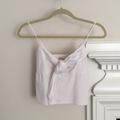 Brandy Melville Tops | Brandy Melville X John Galt Cami Top With Bow | Color: Cream/Pink | Size: One Size Fits Most