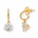 Kate Spade Jewelry | Kate Spade Cubic Zirconia Prong Huggie Earrings | Color: Gold | Size: Os