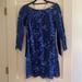 Lilly Pulitzer Dresses | Lilly Pulitzer Blue 3/4 Length Dress | Color: Blue | Size: 4