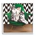 Stupell Industries Hipster Dogs Green Mod Chair Modern Room Interior Oversized Black Framed Giclee Texturized Art By Kamdon Kreations | Wayfair