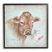 Stupell Industries Traditional Farm Cow Pink Rose Rustic Farmhouse Gray Farmhouse Oversized Rustic Framed Giclee Texturized Art By Debi Coules | Wayfair