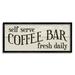 Stupell Industries Self Serve Coffee Bar Sign Rustic Plank Pattern Oversized Black Framed Giclee Texturized Art By Daphne Polselli in Brown | Wayfair