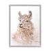 Stupell Industries No Drama Llama Shaggy Hair Animal Abstract Portrait Gray Farmhouse Rustic Oversized Framed Giclee Texturized Art By Debi Coules | Wayfair