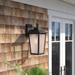 Beachcrest Home™ Tyngsborough 1-Light Clear Seeded Glass Transitional Outdoor Wall Lantern Light Aluminum/Metal in Black | Wayfair