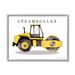 Trinx Abdul-Majeed Steam Roller Traditional Construction Truck Art Canvas in Black/Yellow | 16 H x 20 W x 1.5 D in | Wayfair