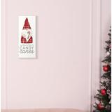 The Holiday Aisle® Candy Canes Phrase Red Plaid Christmas Gnome Canvas in Black/Gray/Pink | 30 H x 13 W x 1.5 D in | Wayfair