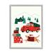 The Holiday Aisle® Retro Christmas Cottage Landscape Festive Dog Hat Canvas in Green/Red | 14 H x 11 W x 1.5 D in | Wayfair