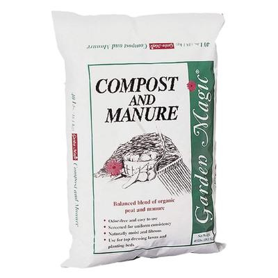 Michigan Peat 5240 Outdoor Lawn Garden Compost and Manure Blend, 40 Pound Bag