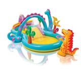 Intex 11ft x 7.5ft x 44in Dinoland Play Center Kiddie Inflatable Swimming Pool - 17