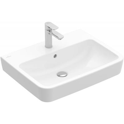 Villeroy & Boch Waschbecken O.novo 600x460mm Eckig 1HL. mit Überlauf Weiß Alpin, 4A416001 4A416001