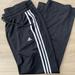 Adidas Pants & Jumpsuits | Adidas Large Pants. Black With Three Stripe Athleisure Or Athletic Pants. | Color: Black/White | Size: L