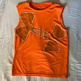 Under Armour Shirts & Tops | Children's' Under Armour Heatgear Cut-Off Tank Top | Sz Ylg | Color: Orange | Size: Lb