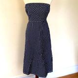 J. Crew Dresses | J.Crew Strapless Polka Dot Dress | Color: Blue/White | Size: 4