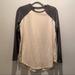 American Eagle Outfitters Tops | American Eagle Outfitters Super Soft Baseball Top Shirt Small S | Color: Cream/Gray | Size: S