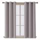 My Home Store Blackout Curtains for Bedroom-2 Panels with Eyelets and Tie Backs Thermal Blackout Curtains-Lightweight, Noise Reducing and Energy Saving Soft Curtains Silver W90” ×L72”