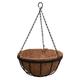 Thompson & Morgan Natural Garden Wall Hanging Baskets & Liners Perfect for Trailing Plants and Flowers 8 x 30cm Metal Hanging Basket Frames & Coconut Husk Liners