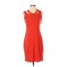 PREMISE Casual Dress - Sheath: Orange Solid Dresses - Women's Size X-Small