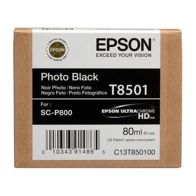 Epson T850100 UltraChrome HD Photo Black Ink Cartridge (80 ml) T850100